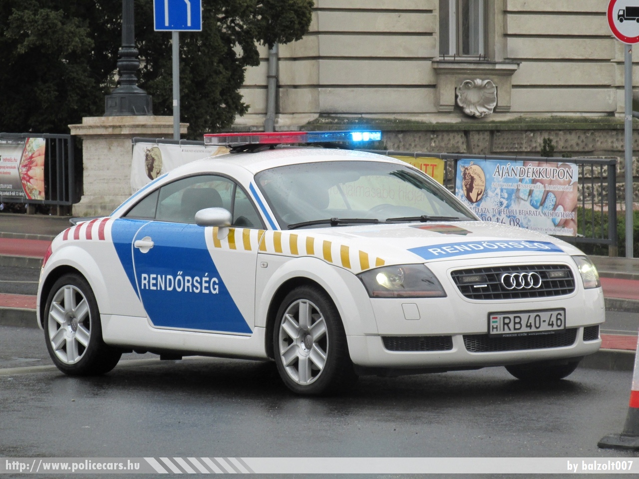 Audi TT, fotó: balzolt007
Keywords: rendőr rendőrautó rendőrség magyar Magyarország RB40-46 police policecar Hungary hungarian