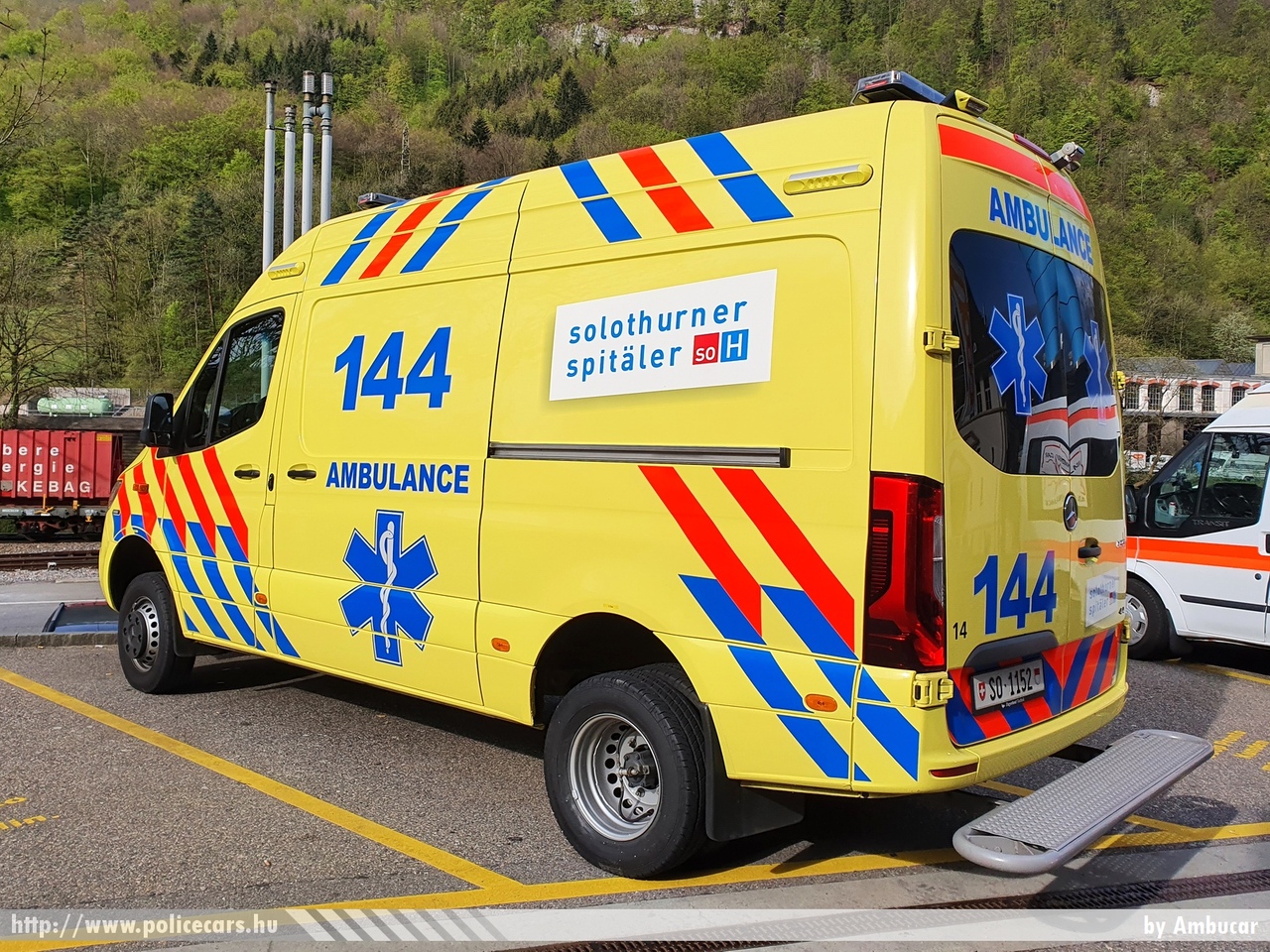 Mercedes Sprinter III, fotó: Ambucar
Keywords: Svájc svájci mentő mentőautó Switzerland swiss ambulance