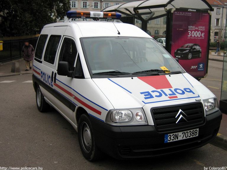 Citroen Jumpy, fotó: Colargol87
Keywords: rendőr rendőrautó rendőrség Franciaország francia