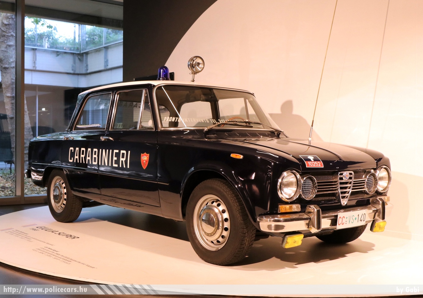 Alfa Romeo Giulia Super 1968, Carabinieri, Alfa Romeo Museum, fotó: Gabi
Keywords: rendőr rendőrautó rendőrség olasz Olaszország police policecar Italy italian katonai rendészet military