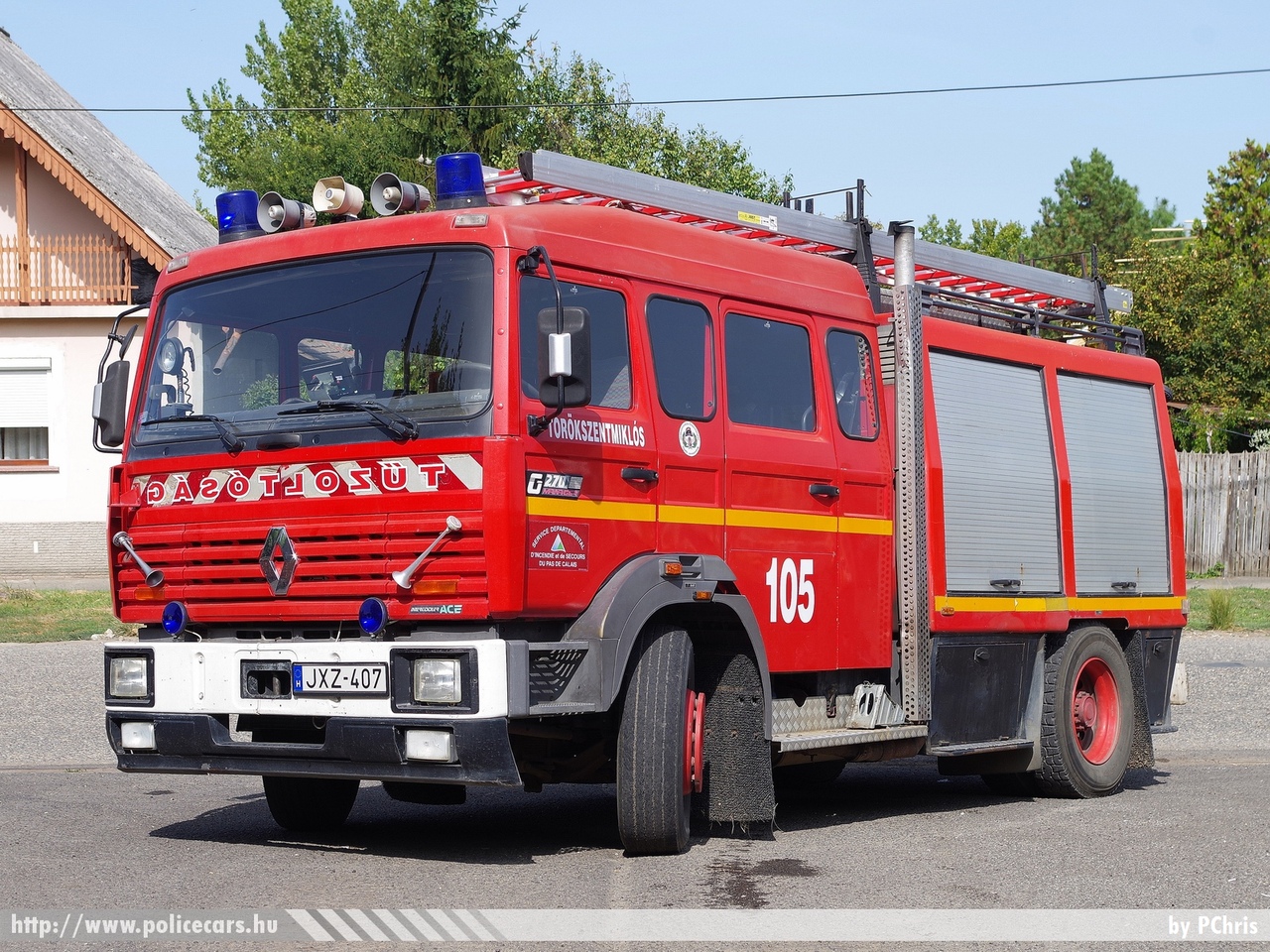 Renault G270 Manager Sides, Törökszentmiklósi Önkormányzati Tûzoltóparancsnokság, fotó: PChris
Keywords: tûzoltóautó tûzoltó ÖTP tûzoltóság magyar Magyarország fire firetruck Hungary hungarian JXZ-407