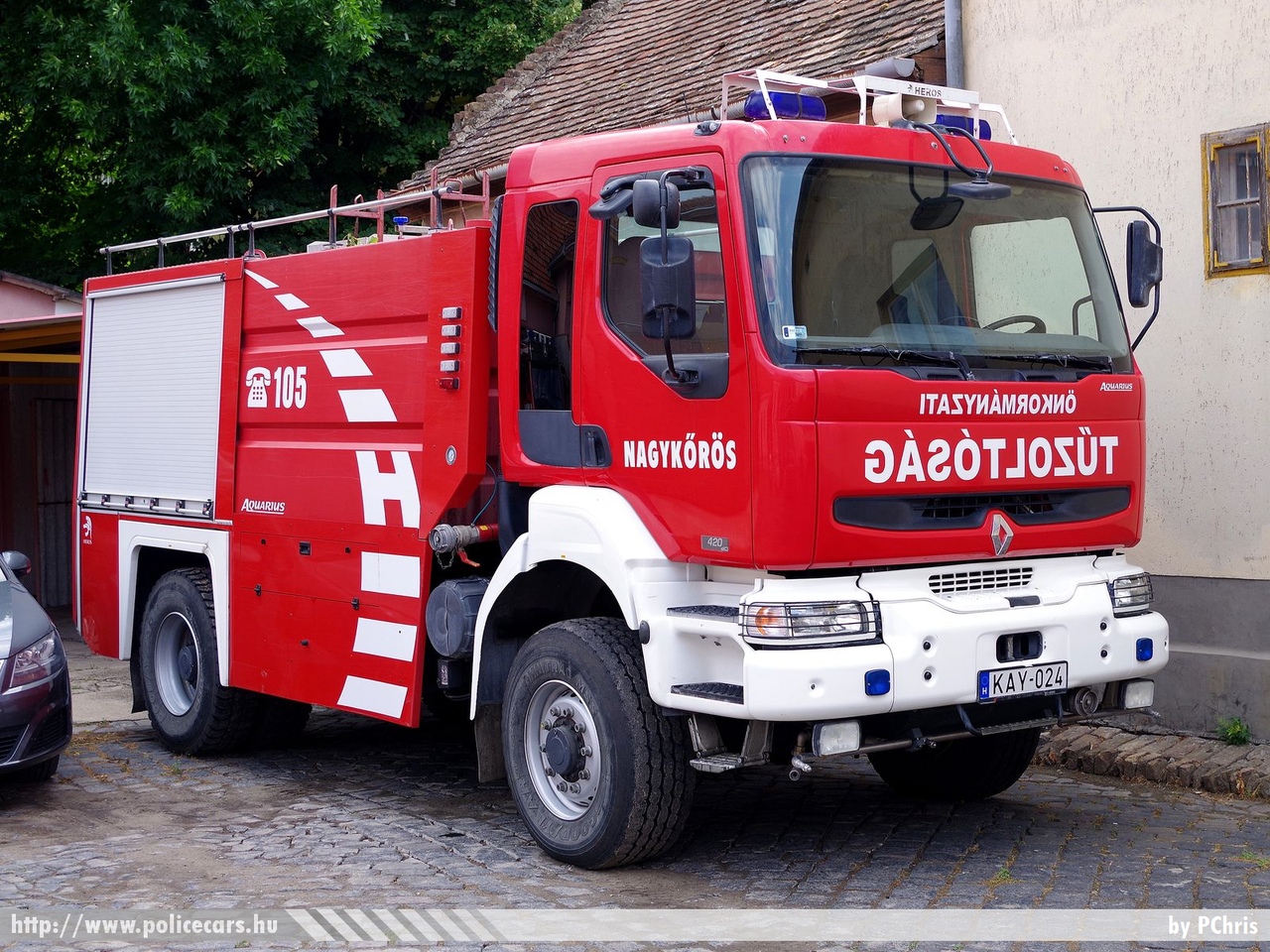 Renault Kerax 420 BM Heros Aquarius, Nagykõrösi Önkormányzati Tûzoltóparancsnokság, fotó: PChris
Keywords: tûzoltóautó tûzoltó ÖTP tûzoltóság magyar Magyarország fire firetruck Hungary hungarian KAY-024