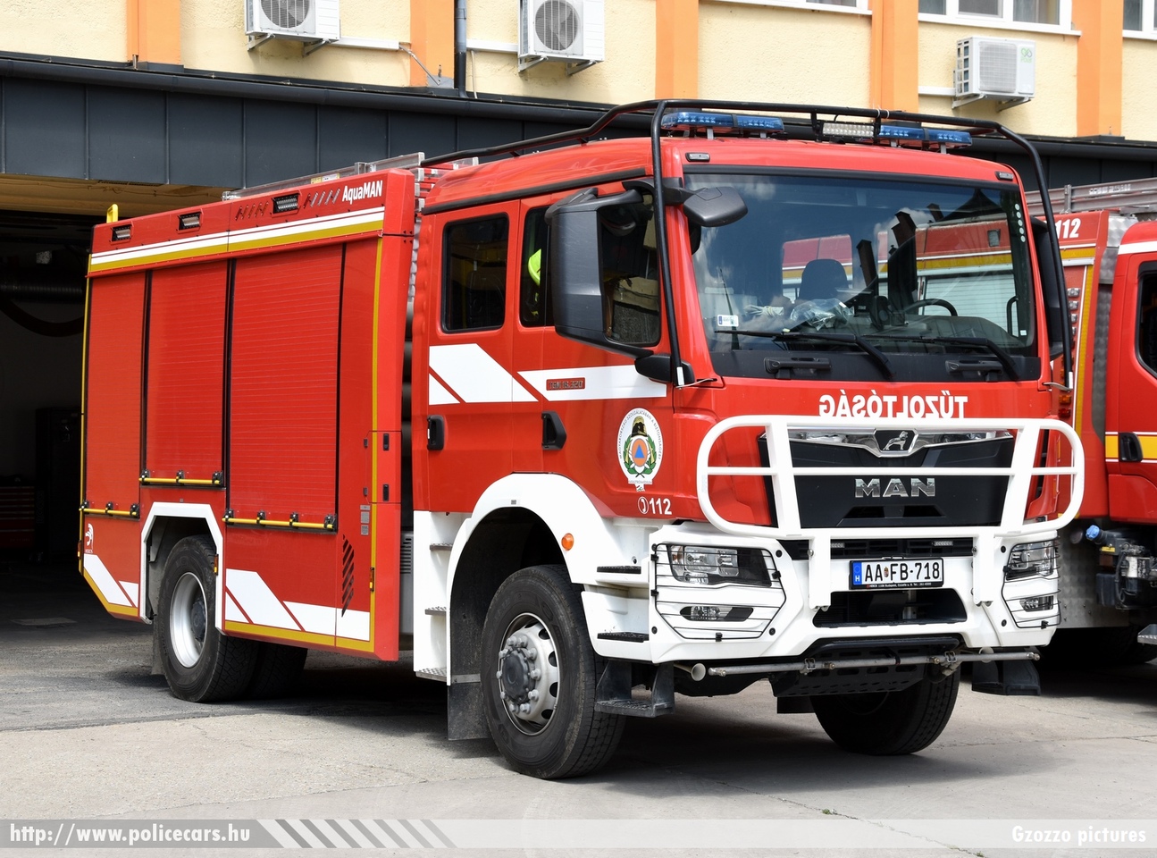 MAN TGM 18.320 Heros AquaMAN 4000, Somogy Vármegyei Katasztrófavédelmi Igazgatóság, Kaposvári Hivatásos Tűzoltóparancsnokság, fotó: Gzozzo pictures
Keywords: tûzoltóautó tûzoltó tûzoltóság magyar Magyarország katasztrófavédelem fire firetruck Hungary hungarian AAFB-718