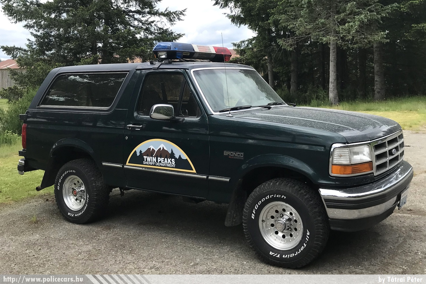 Ford Bronco XLT, Twin Peaks Sheriff's Department, fotó: Tátrai Péter
Keywords: USA Amerikai Egyesült Államok rendőr rendőrautó rendőrség police policecar united states