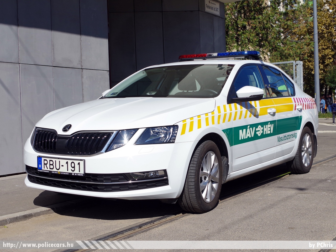 Skoda Octavia III Facelift, MÁV-HÉV Helyiérdekû Vasút Zrt., fotó: PChris
Keywords: MÁV RBU-191
