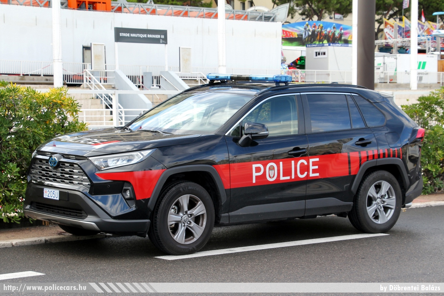 Toyota RAV4, Police, Sûreté publique de Monaco (Sügürità pǜblica de Mùnegu), fotó: Döbrentei Balázs
Keywords: rendőr rendőrautó rendőrség Monaco monacoi police policecar