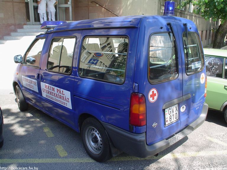 Nissan Vanette Cargo 2.3d, Budapest, gyermekorvosi ügyelet, Heim Pál Kórház, fotó: dénes
Keywords: mentő magyar Magyarország mentőautó GVX-810