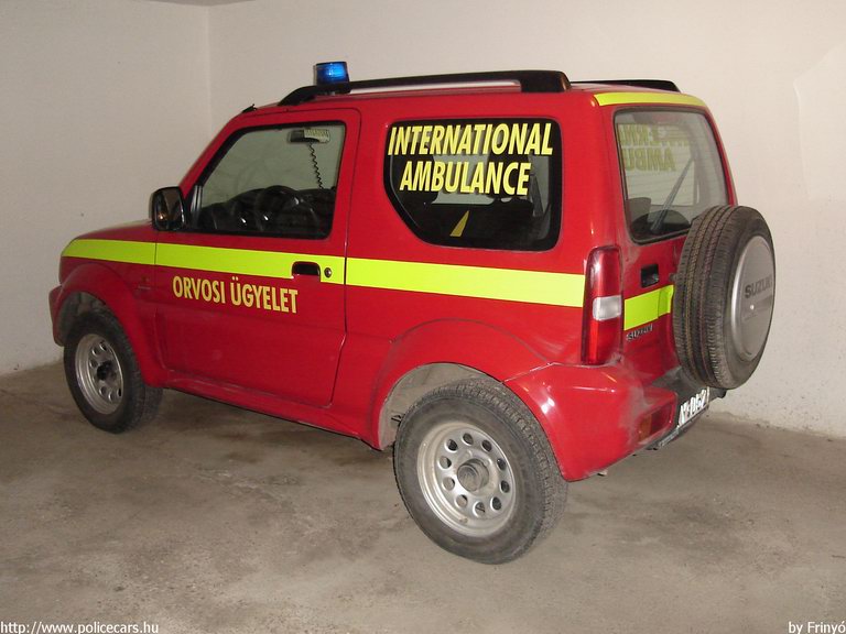 Suzuki Jimny, Érd, orvosi ügyelet, International Ambulance, fotó: Frinyó
Keywords: mentő magyar Magyarország mentőautó