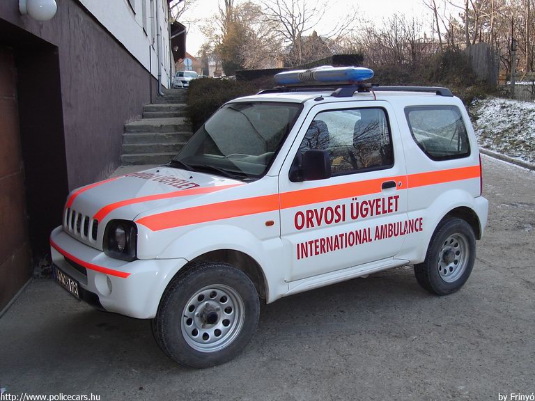 Suzuki Jimny, Érd, orvosi ügyelet, International Ambulance, fotó: Frinyó
Keywords: mentő magyar Magyarország mentőautó JOC-175