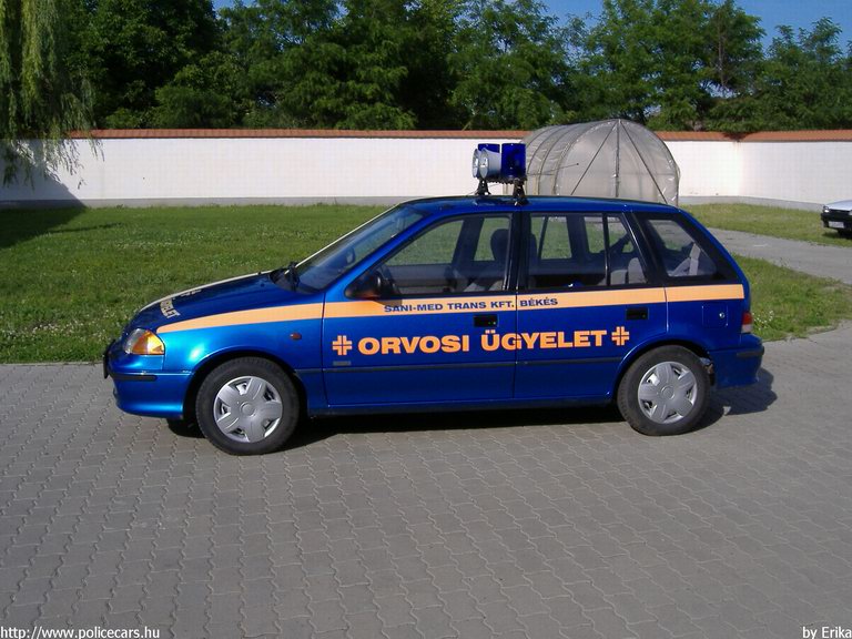 Suzuki Swift, Sani-Med Trans Kft., Békés, orvosi ügyelet, fotó: Erika
Keywords: mentő magyar Magyarország mentőautó HIJ-650
