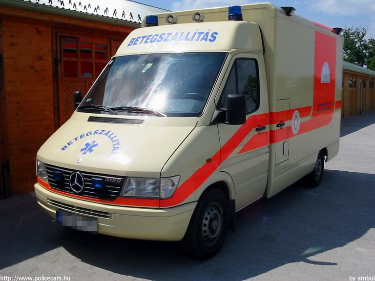 Mercedes-Benz Sprinter 312D, Gól-Diatrans Kft. Betegszállító Szolgálat, fotó: ambul
Keywords: mentő magyar Magyarország mentőautó