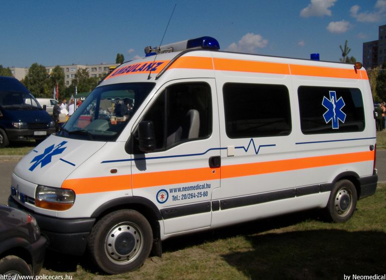 Renault Master, Neomedical Egészségügyi és Szolgáltató Bt., fotó: Neomedical
Keywords: mentő mentőautó magyar Magyarország KFL-669