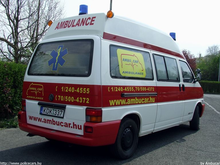 Volkswagen Transporter T4, Ambucar Mentõszolgálat, fotó: Ambucar
Keywords: mentő magyar magyarország mentőautó KDK-337