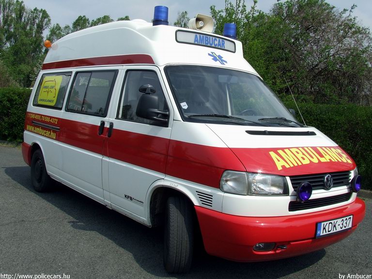 Volkswagen Transporter T4, Ambucar Mentõszolgálat, fotó: Ambucar
Keywords: mentő magyar magyarország mentőautó KDK-337