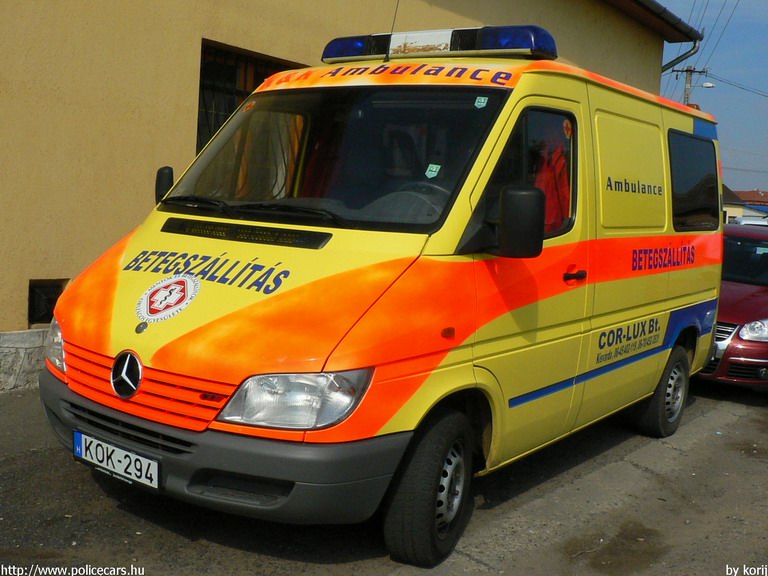 Mercedes-Benz Sprinter 213 CDI, Cor-Lux Bt., Kisvárda, fotó: korij
Keywords: mentő magyar Magyarország mentőautó KOK-294