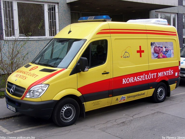 Mercedes-Benz Sprinter II 315 CDI, Peter Cerny Alapítvány, Koraszülött mentés, fotó: Plavecz János
Keywords: mentő magyar Magyarország mentőautó PCA-004