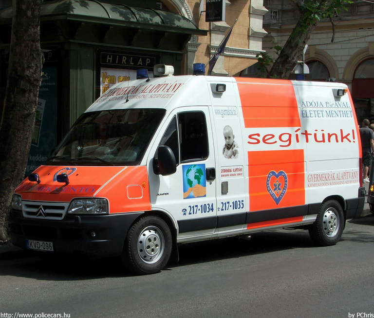 Citroen Jumper, Gyermekrák Alapítvány, fotó: PChris
Keywords: mentő magyar Magyarország mentőautó KVD-096