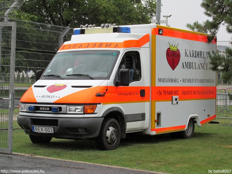 Iveco Daily, Kardirex Egészségügyi Központ, Gyõr, fotó: balzolt007
Keywords: mentő mentőautó magyar Magyarország REX-003