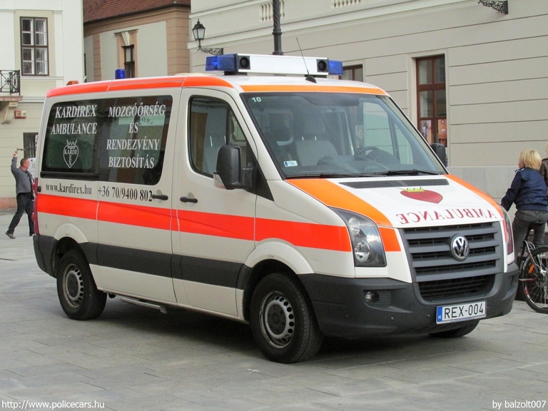 Volkswagen Crafter, Kardirex Egészségügyi Központ, Gyõr, fotó: balzolt007
Keywords: mentő mentőautó magyar Magyarország REX-004