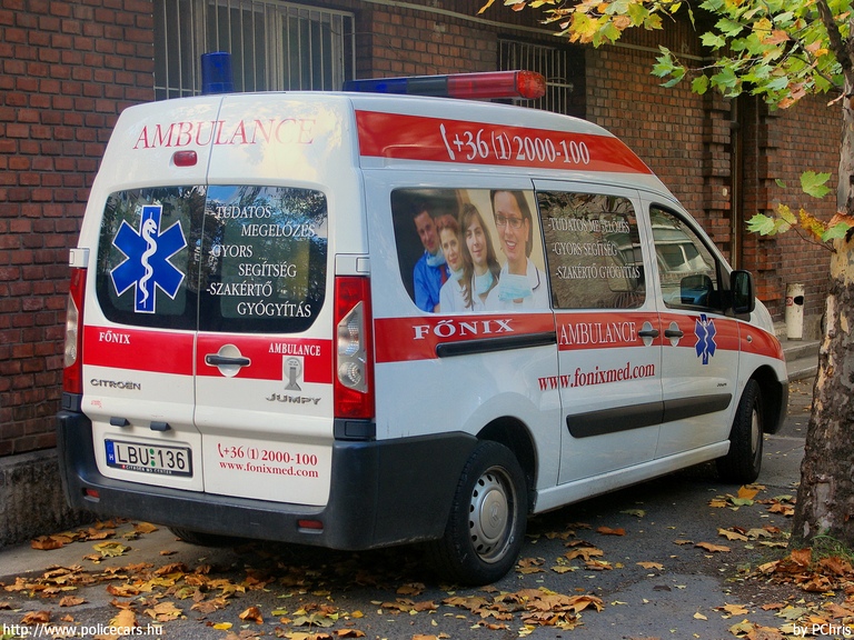 Citroen Jumpy, Fõnix S.O.S. Zrt., fotó: PChris
Keywords: mentő mentőautó magyar Magyarország LBU-136