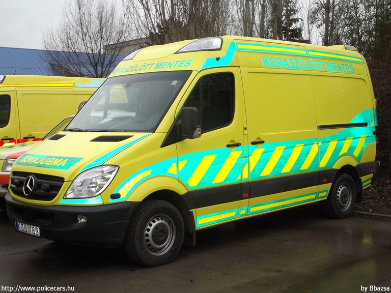 Mercedes-Benz Sprinter II 315 CDI, Koraszülött és Gyermek Intenzív Ellátásért a DOTE Gyermekklinikán Alapítvány, fotó: Bbazsa 
Keywords: mentő mentőautó magyar Magyarország MOJ-163 koraszülöttmentő
