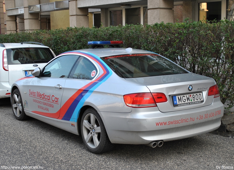 BMW 330xd, Swiss Medical Services Egészségügyi Kft., fotó: Bbazsa
Keywords: mentő mentőautó magyar Magyarország MGW-800 ambulance hungarian Hungary
