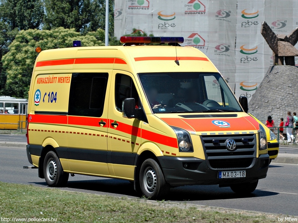 Volkswagen Crafter, Országos Mentõszolgálat, koraszülöttmentõ, fotó: MBen
Keywords: mentő mentőautó OMSZ magyar Magyarország MA03-18 ambulance hungarian Hungary