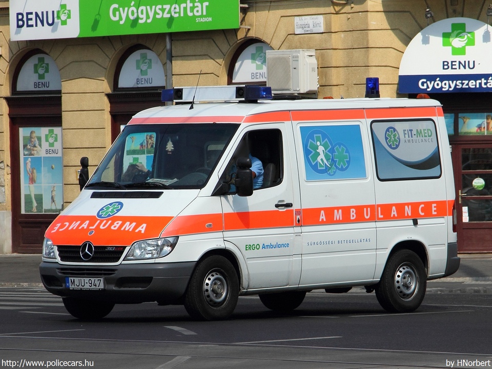Mercedes-Benz Sprinter 313 CDI, FIT-MED Egészségügyi Szolgáltató Kft., fotó: HNorbert
Keywords: mentő mentőautó magyar Magyarország ambulance hungarian Hungary MJU-947