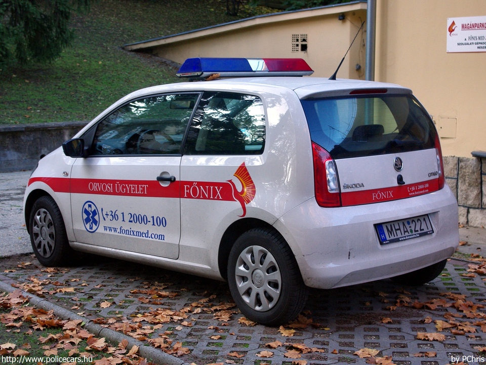 Skoda Citigo, orvosi ügyelet, Budapest, Fõnix-MED Zrt., fotó: PChris
Keywords: mentő mentőautó magyar Magyarország MHA-221 Hungary hungarian ambulance