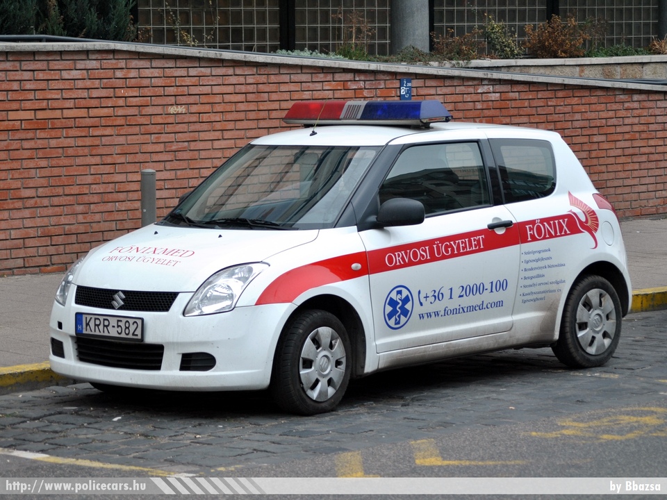 Suzuki Swift, orvosi ügyelet, Budapest, Fõnix-MED Zrt., fotó: Bbazsa
Keywords: mentő mentőautó magyar Magyarország hungarian Hungary ambulance KRR-582