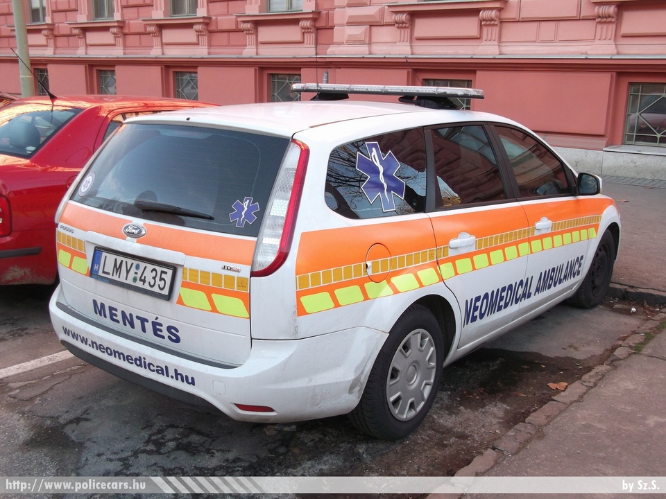 Ford Focus, Neomedical Egészségügyi és Szolgáltató Bt., fotó: Sz.S.
Keywords: mentő mentőautó magyar Magyarország hungarian Hungary ambulance LMY-435