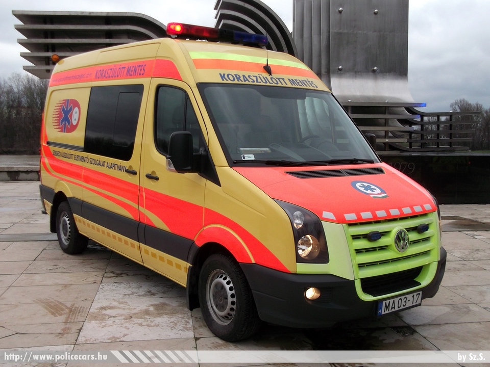Volkswagen Crafter, Szegedi Újszülött Életmentõ Szolgálat Alapítvány, koraszülöttmentõ, fotó: Sz.S.
Keywords: magyar Magyarország mentő mentőautó OMSZ MA03-17 Hungary hungarian ambulance