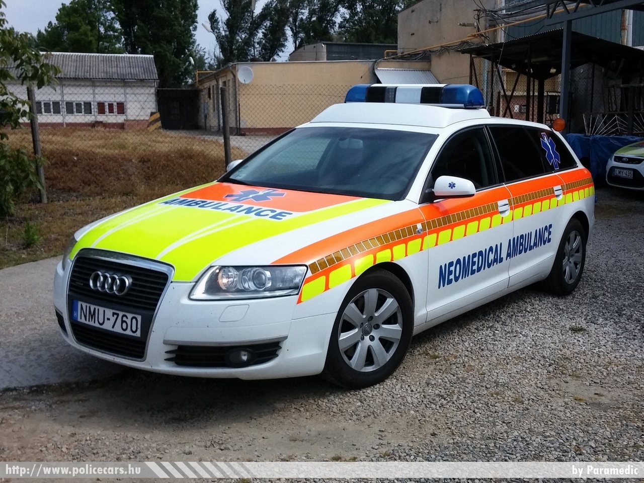 Audi A6 Avant, Neomedical Ambulance Service Kft., fotó: Paramedic
Keywords: magyar Magyarország mentő mentőautó NMU-760 Hungary hungarian ambulance