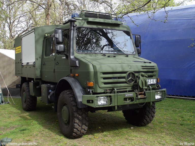 Mercedes-Benz Unimog U4000 437/45 HM Currus, fotó: Bbazsa
Keywords: katonai honvédségi honvédség magyar Magyarország HT53-63