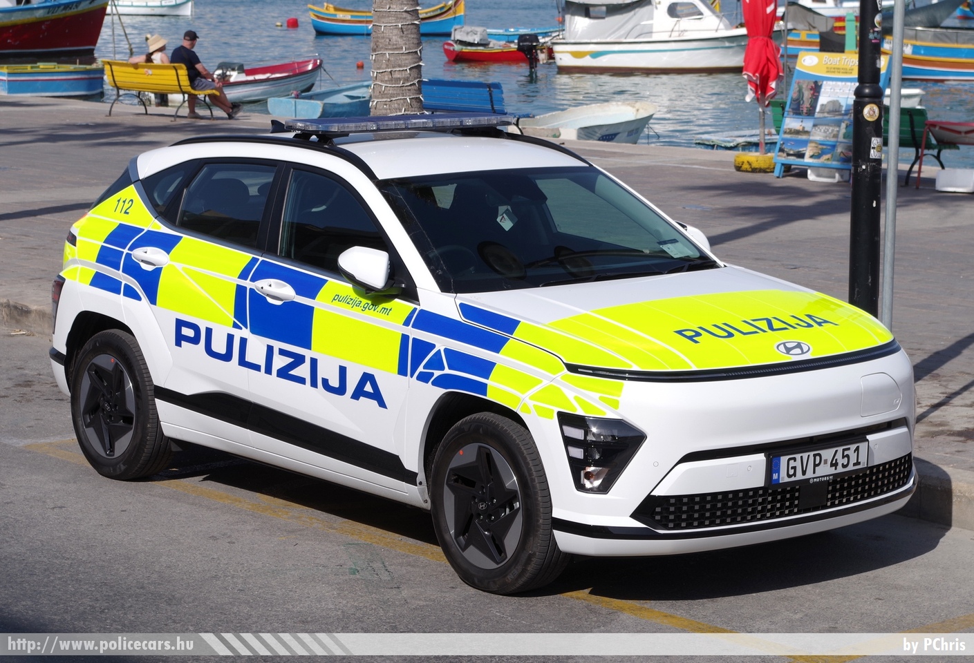Hyundai Kona Electric, Pulizija (Malta Police Force), fotó: PChris
Keywords: Málta máltai rendőr rendőrautó rendőrség maltese police policecar