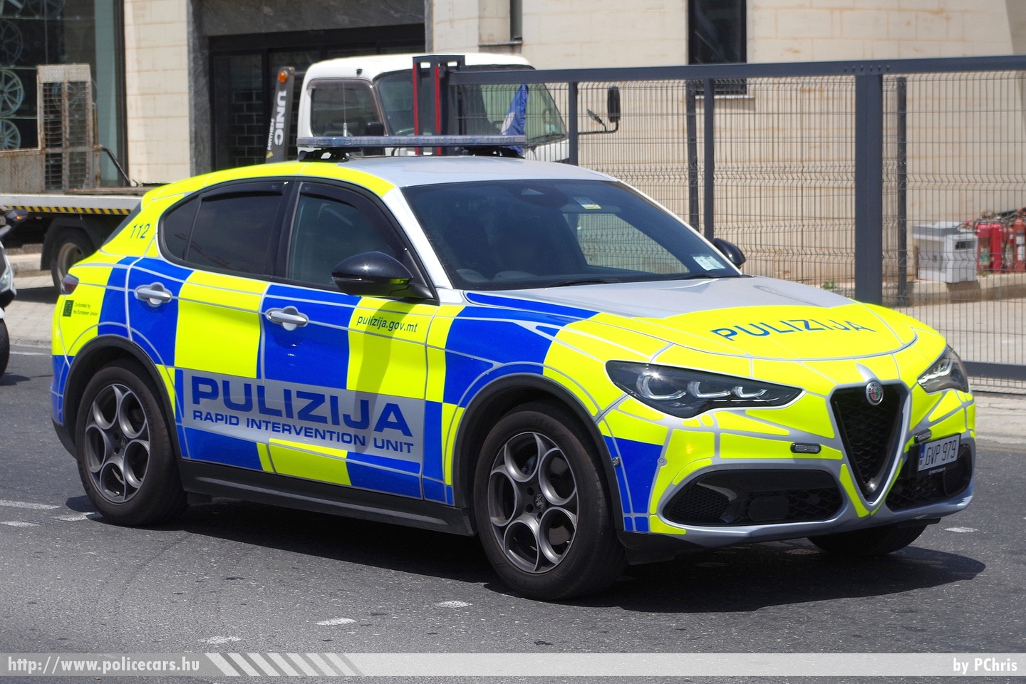 Alfa Romeo Stelvio Sprint, Pulizija (Malta Police Force), Rapid Intervention Unit, fotó: PChris
Keywords: Málta máltai rendőr rendőrautó rendőrség maltese police policecar