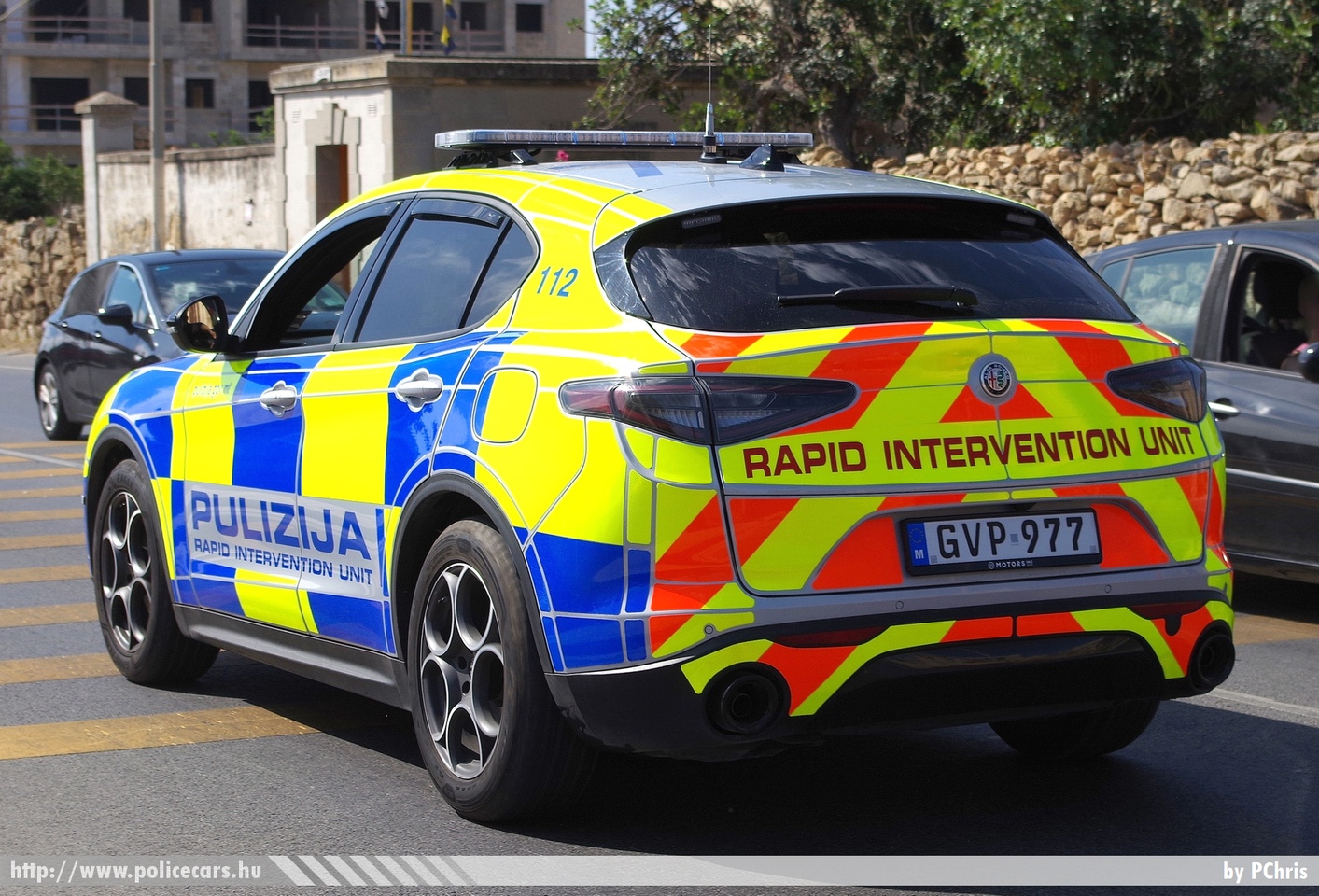 Alfa Romeo Stelvio Sprint, Pulizija (Malta Police Force), Rapid Intervention Unit, fotó: PChris
Keywords: Málta máltai rendőr rendőrautó rendőrség maltese police policecar