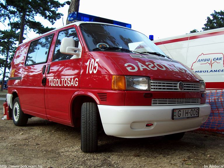 VW Transporter T4, Pilisvörösvári Önkéntes Tûzoltó Egyesület, fotó: Ambucar
Keywords: tûzoltóautó ÖTE GIH-006 hungarian Hungary fire firetruck magyar Magyarország tûzoltó tûzoltóság