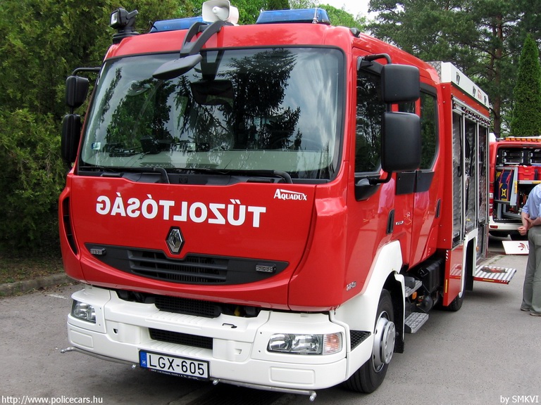 Renault Midlum 220 DCI HEROS AQUADUX, Hamburger Hungaria LTD., Dunaújváros, fotó: SMKVI
Keywords: tûzoltóautó tûzoltó létesítményi tûzoltóság magyar Magyarország LGX-605