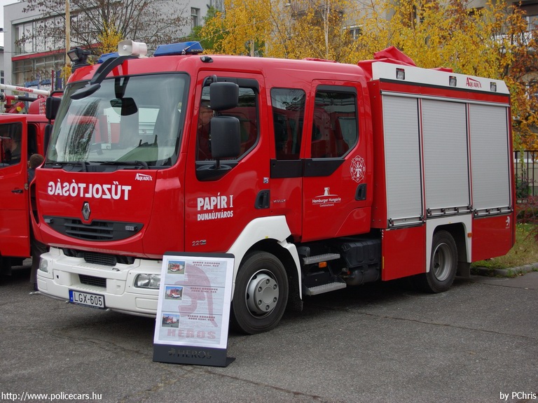 Renault Midlum 220 DCI HEROS AQUADUX, Hamburger Hungaria LTD., Dunaújváros, fotó: PChris
Keywords: tûzoltóautó tûzoltó létesítményi tûzoltóság magyar Magyarország LGX-605