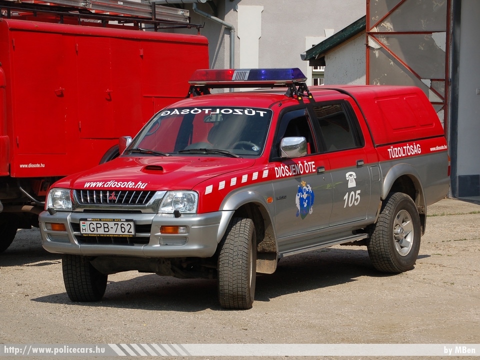 Mitsubishi L200, Diósjenõi Önkéntes Tûzoltó Egyesület, fotó: MBen
Keywords: magyar Magyarország tûzoltó tûzoltóautó tûzoltóság ÖTE GPB-762 fire firetruck