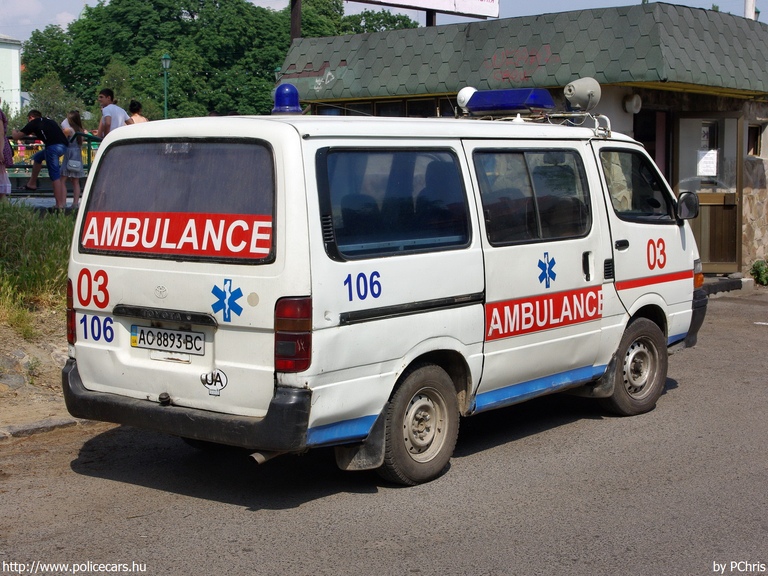 Toyota Hiace, fotó: PChris
Keywords: ukrán Ukrajna mentő mentőautó AO8893BC ambulance Ukraine ukrainian