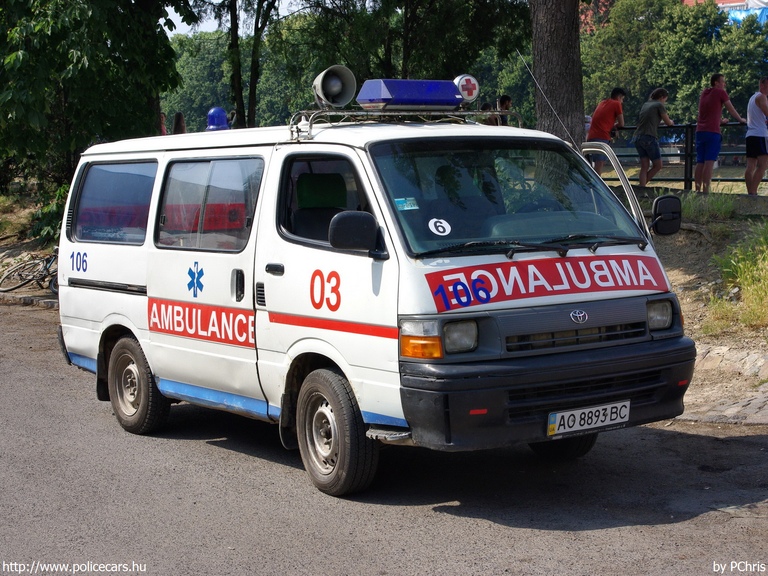 Toyota Hiace, fotó: PChris
Keywords: ukrán Ukrajna mentő mentőautó AO8893BC ambulance Ukraine ukrainian