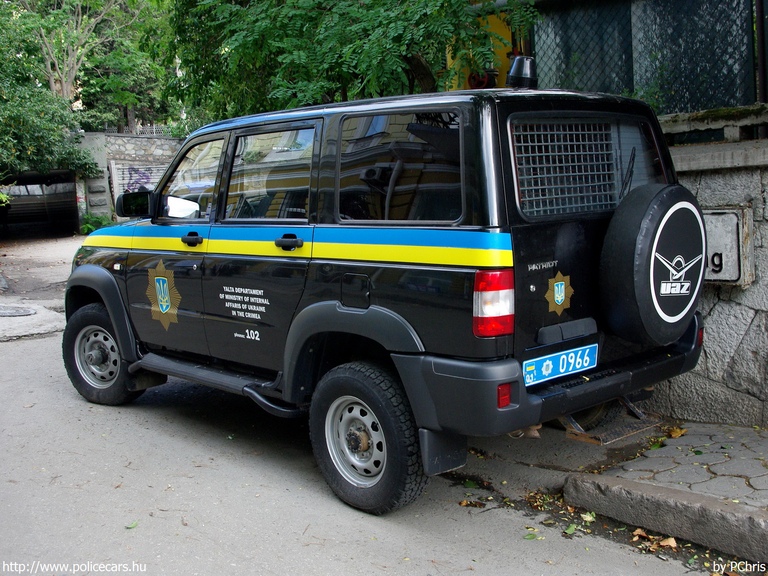 UAZ Patriot, fotó: PChris
Keywords: ukrán Ukrajna rendőr rendőrautó rendőrség police policecar Ukraine ukrainian