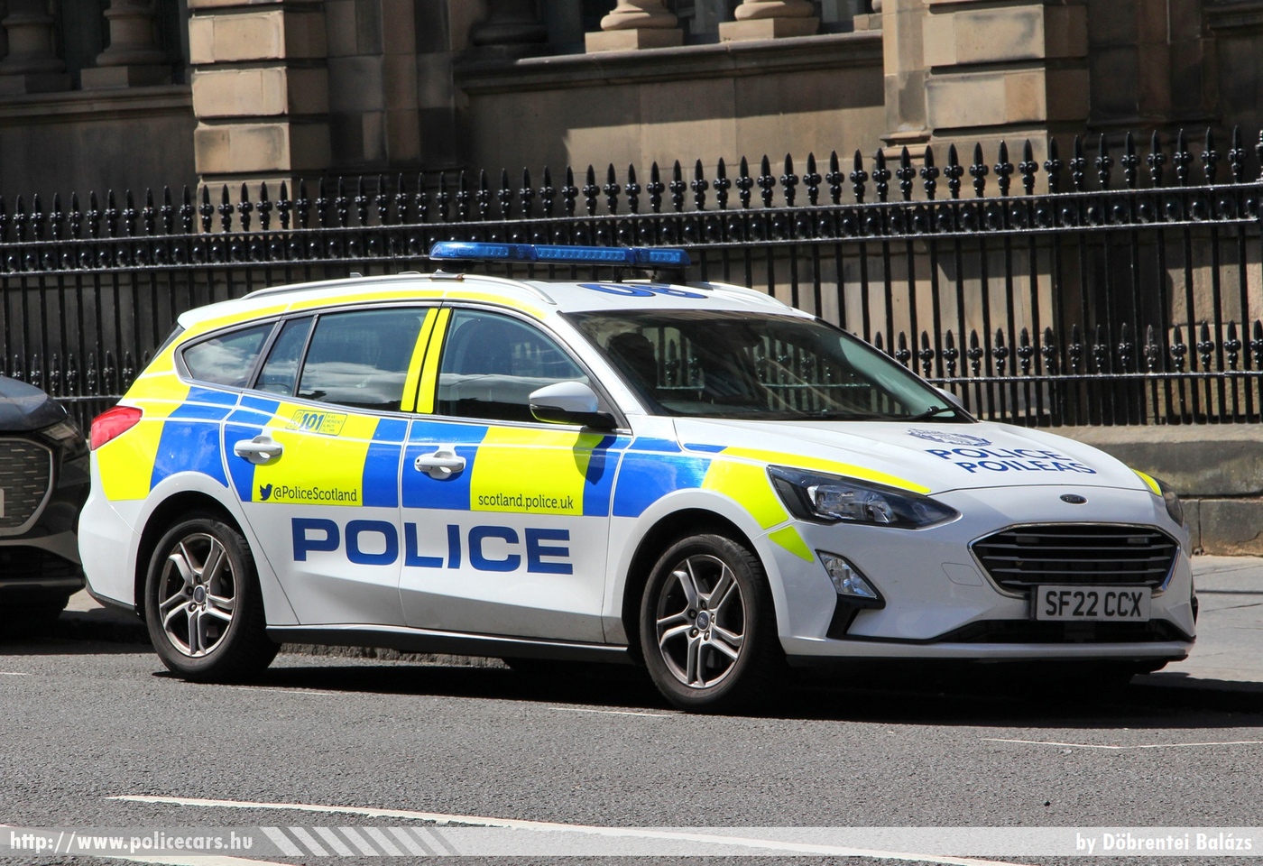 Ford Focus Turnier, Police Scotland (Poileas), fotó: Döbrentei Balázs
Keywords: angol Anglia rendőr rendőrautó rendőrség english England police policecar