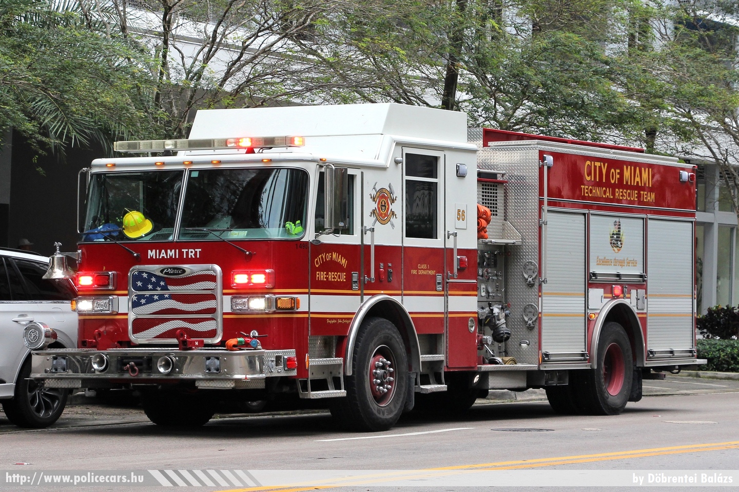 Pierce Enforcer, Engine 6, Technical Rescue Team, City of Miami Department of Fire-Rescue, fotó: Döbrentei Balázs
Keywords: USA Amerikai Egyesült Államok tûzoltó tûzoltóautó fire firetruck united states