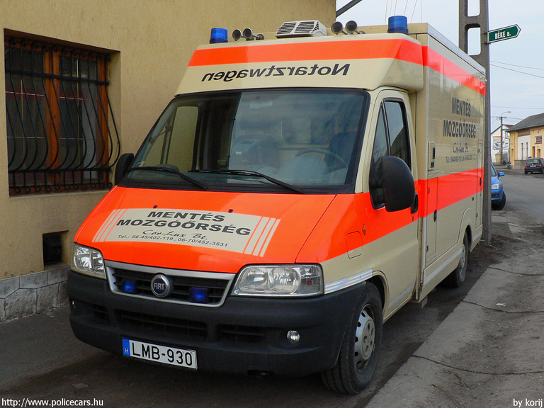 Fiat Ducato, Cor-Lux Bt., Kisvárda, fotó: korij
Keywords: mentő magyar Magyarország mentőautó LMB-930